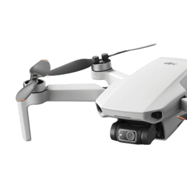 DJI Mini 4K drone flying with camera facing forward