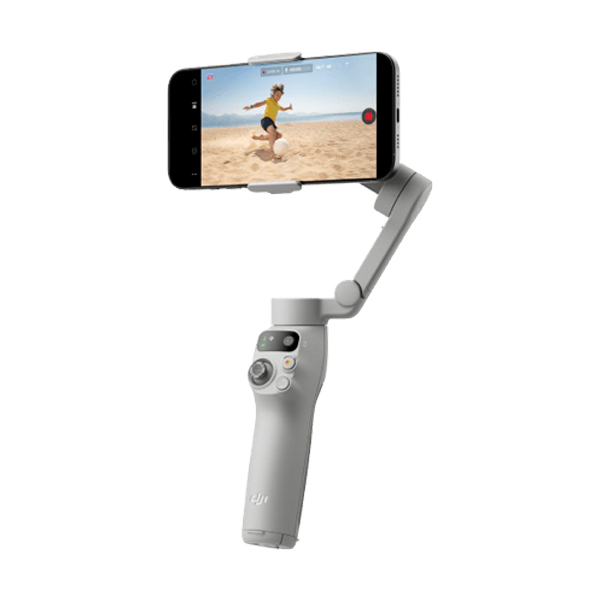 DJI Osmo Mobile 7 gimbal with smartphone mounted and ActiveTrack enabled